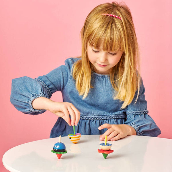 Spinning Wooden Monster Top