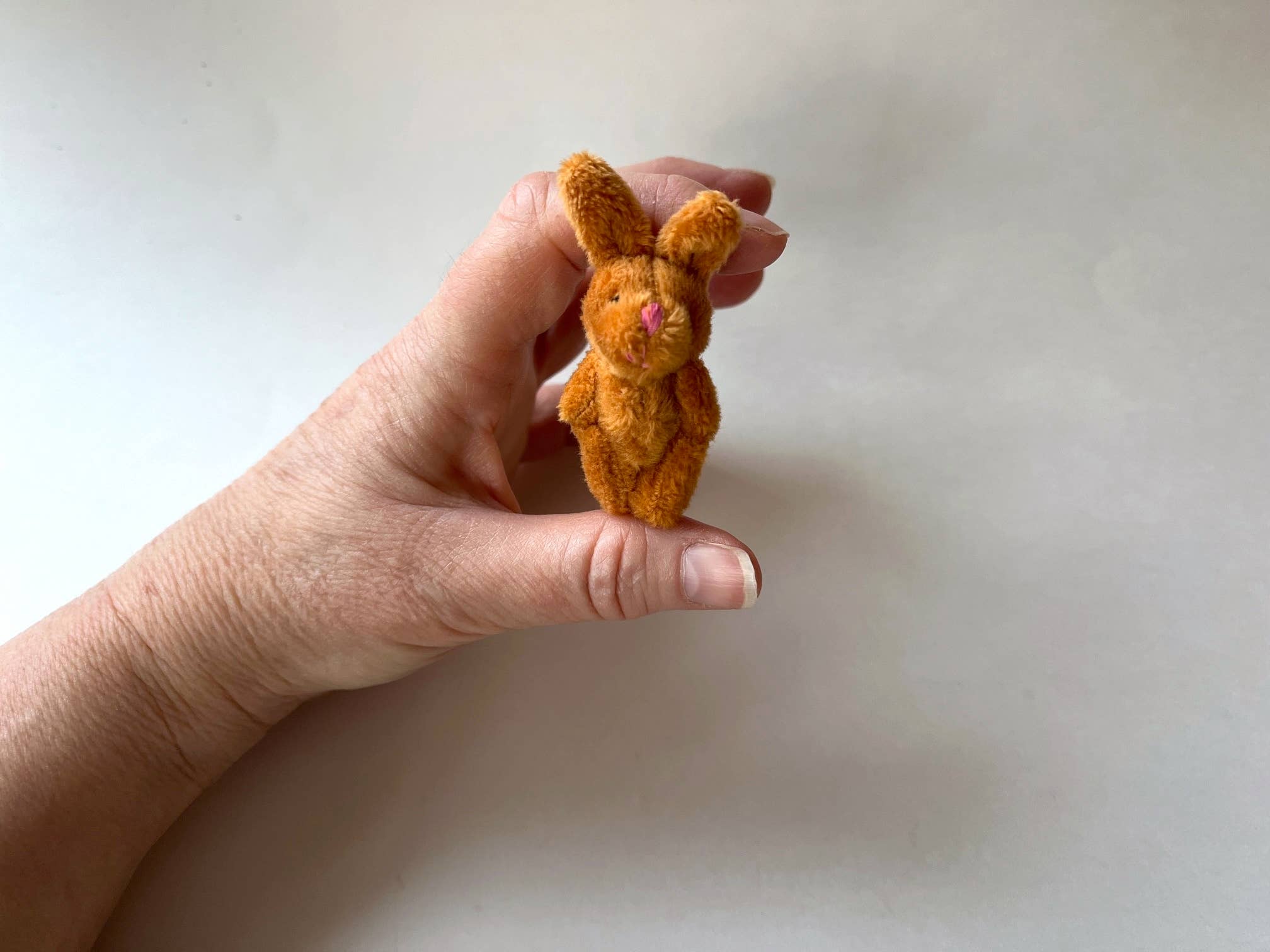 Tiny Ginger Stuffed Bunny Rabbit