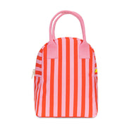 Zipper Lunch Bag: Awning Stripe Pink