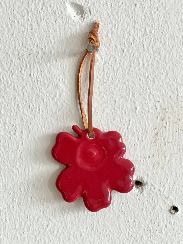 Red Cosmos Marimekko Ornament