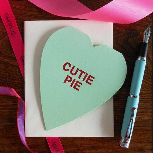 Cutie Pie Conversation Heart Greeting Card