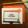 Vintage Birthday Arrow Greeting Card: A2 5.5" x 4.25"