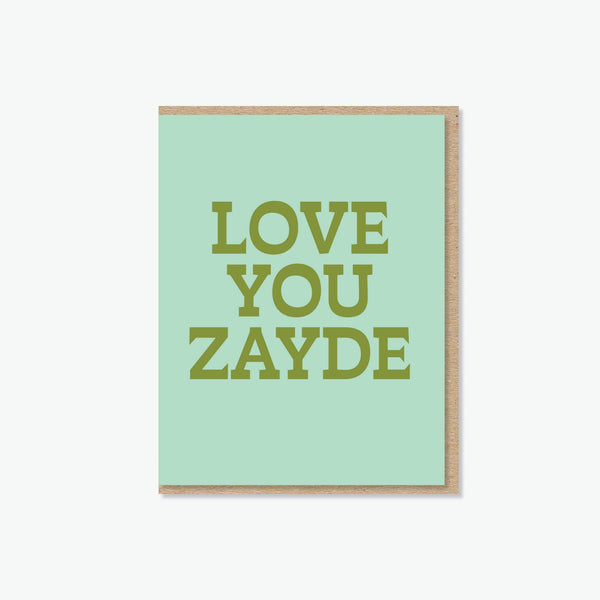 Love You Zayde Card