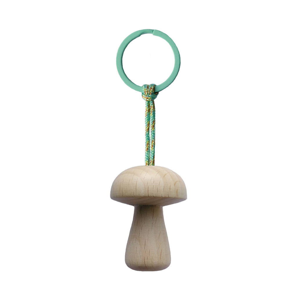 Wooden Mushroom Keychain - Nr. 3: Tropicana