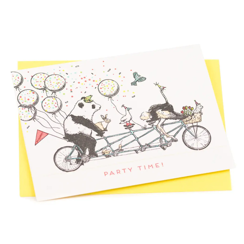 Tandem Bike Party Card