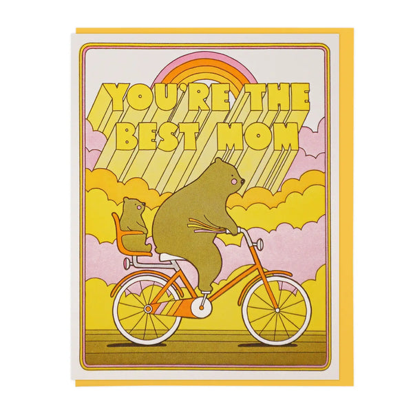 Best Mom Biking Bear Card