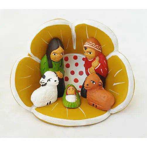 Ceramic Flower Nativity