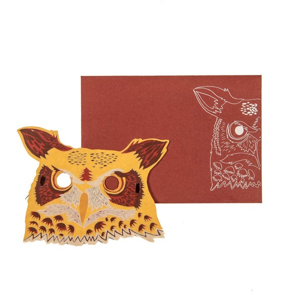 Owl Mask Greeting Card