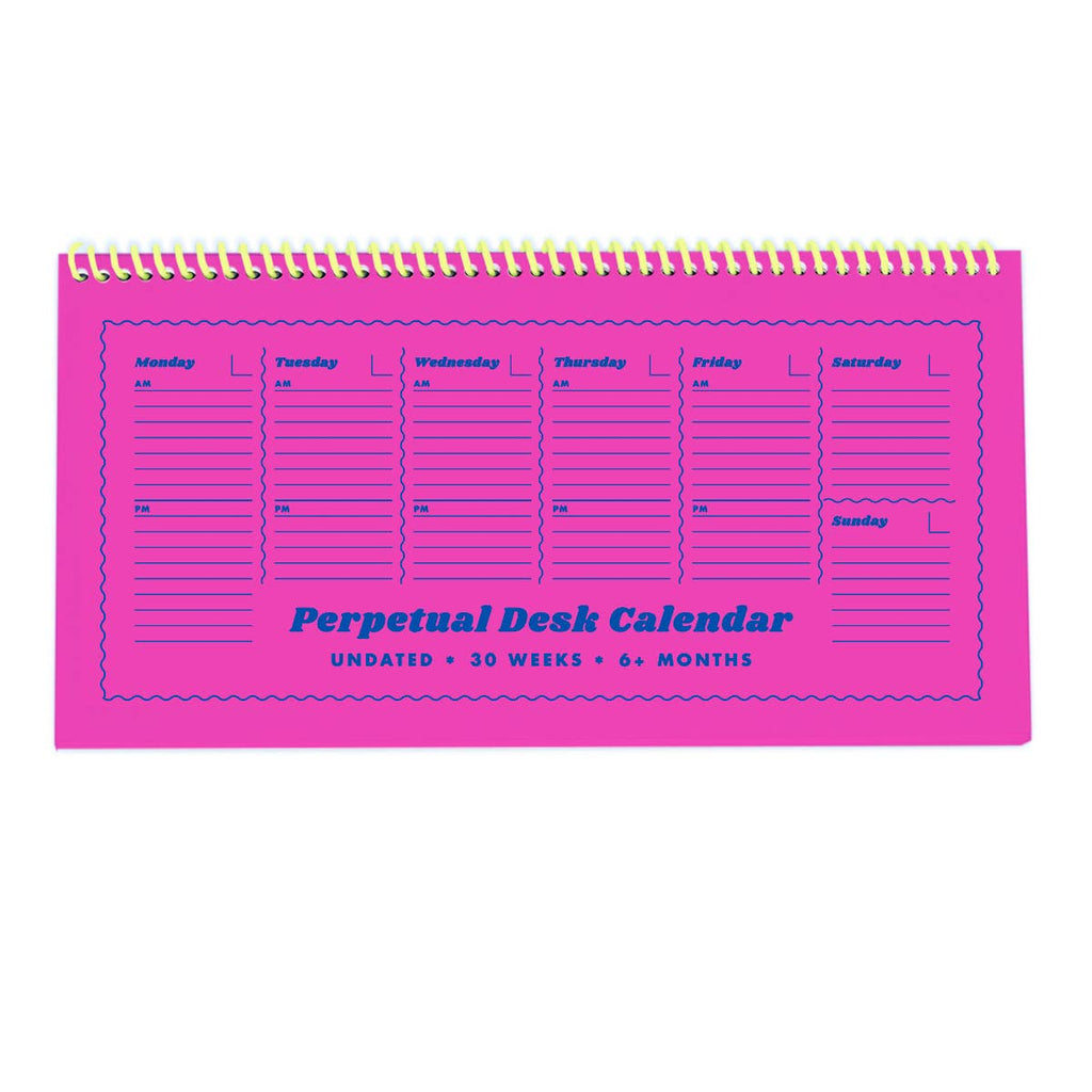 Perpetual Desk Calendar - Undated - Flo Pink