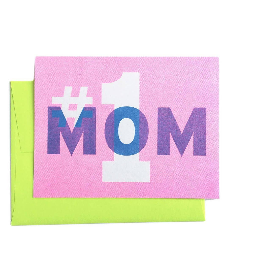 #1 Mom - Mother's Day Greeting Card
