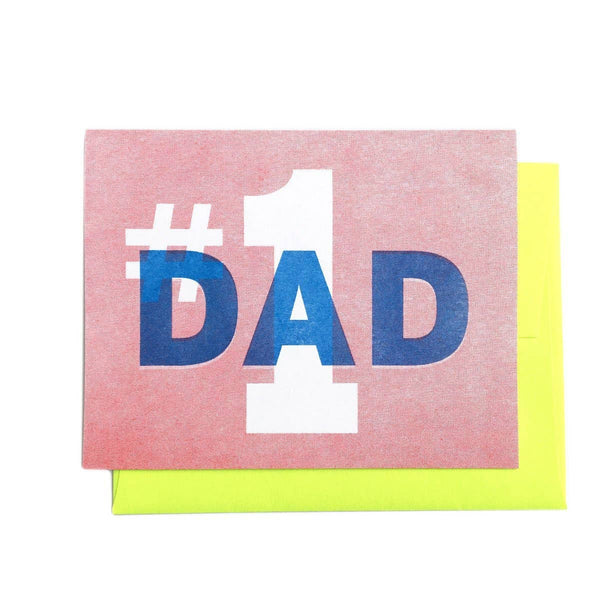 #1 Dad - Father's Day Greeting Card