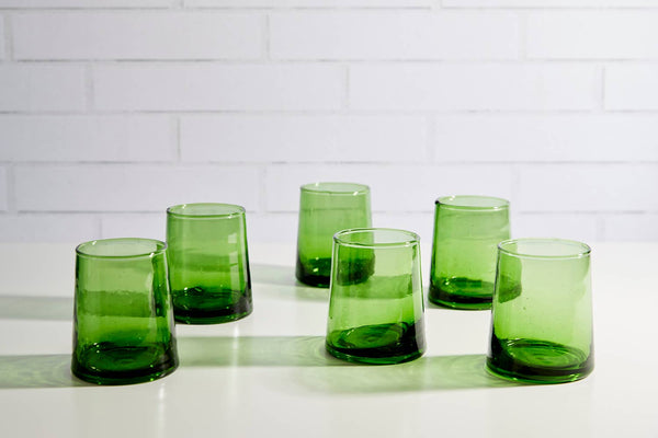 Moroccan Cone Glassware Small - Green