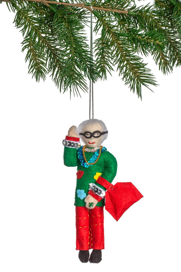 Iris Apfel Ornament