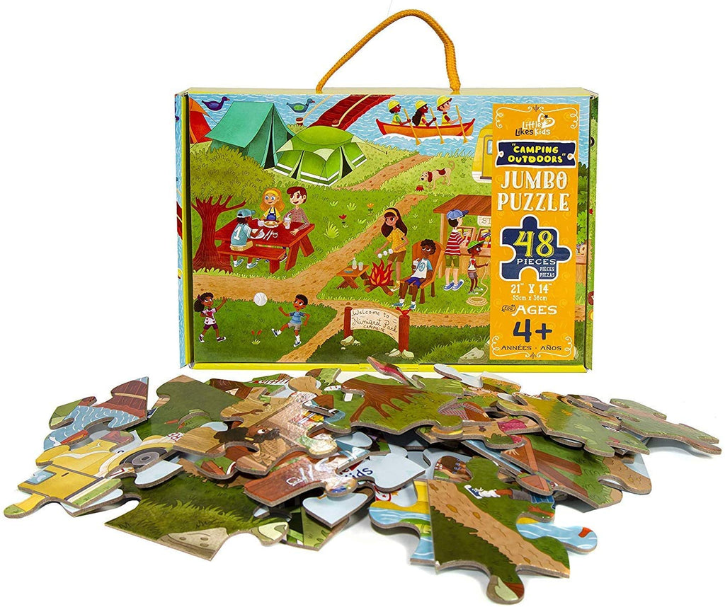Little Likes Kids Camping Outdoors Jumbo Puzzle - 48 PCS