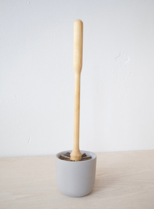 Toilet Brush w/ Concrete Basin