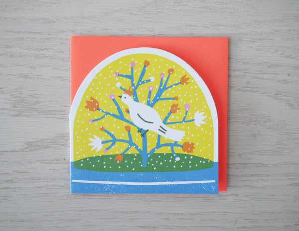 Bird Snowglobe Card