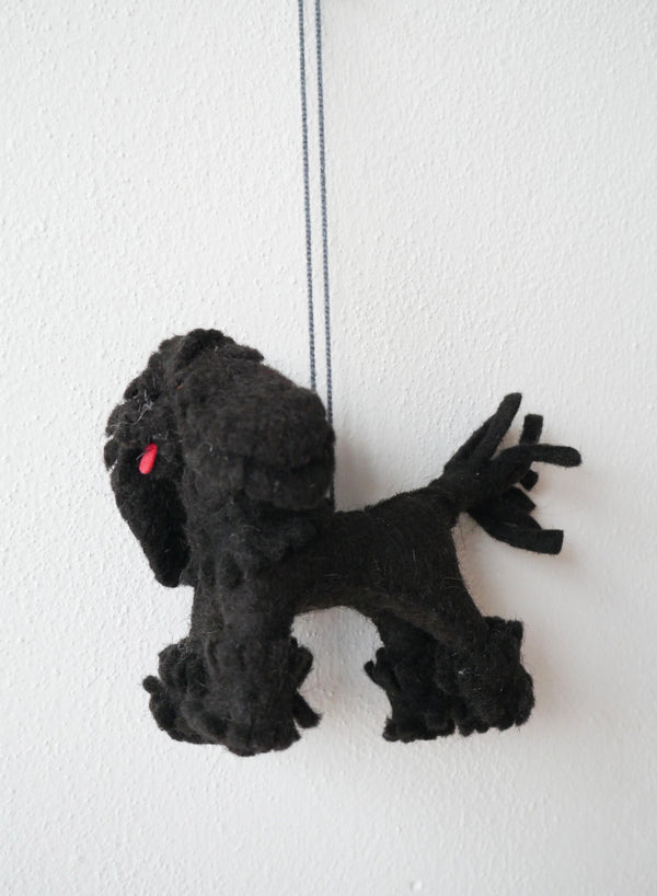 Black Poodle Ornament