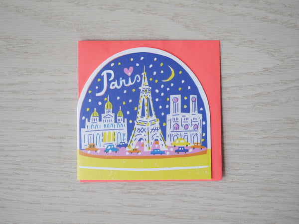 Paris Snowglobe Card