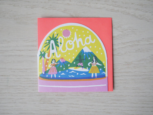 Aloha Snowglobe Card