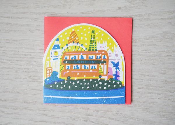 London Snowglobe Card