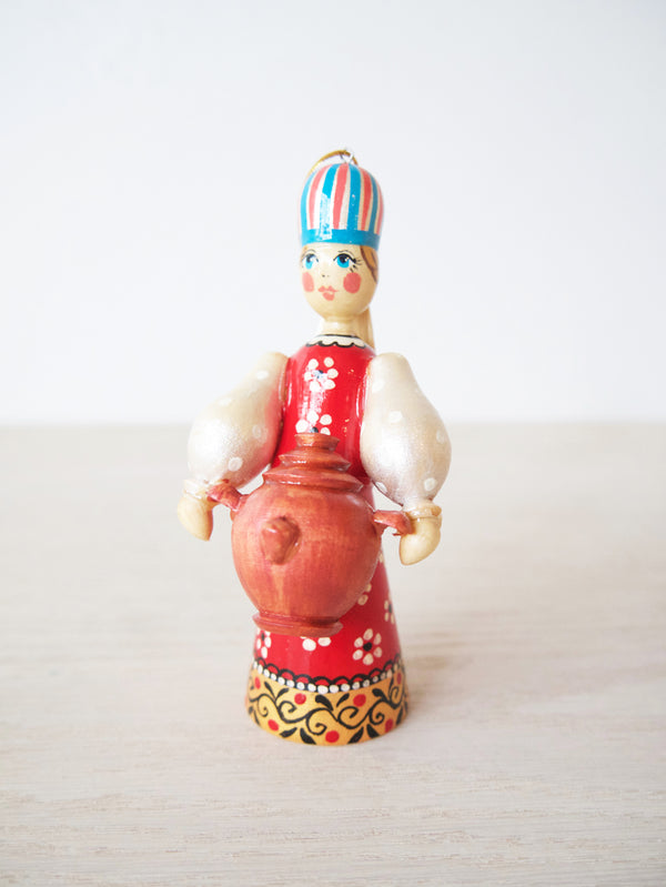 Russian Folk Samovar Lady Ornament