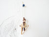 Ski Jump Child Ornament - Brown Hat