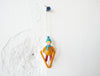 Ski Jump Child Ornament - Blue Hat