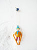 Ski Jump Child Ornament - Blue Hat