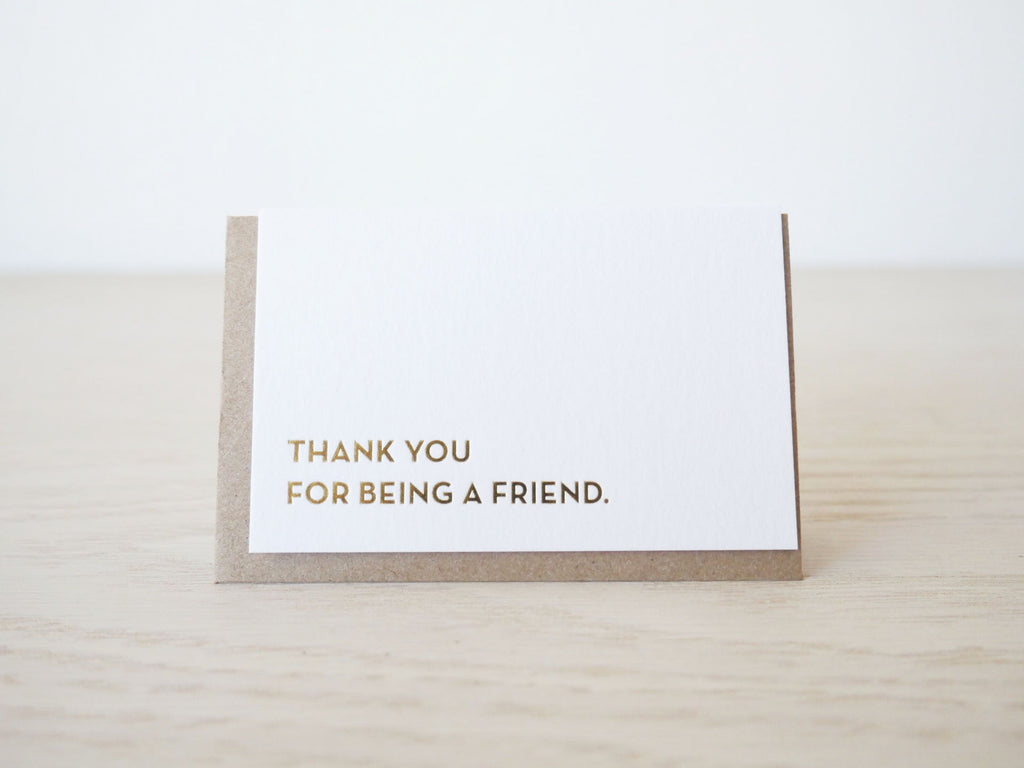 Thank You For Being a Friend Mini Card
