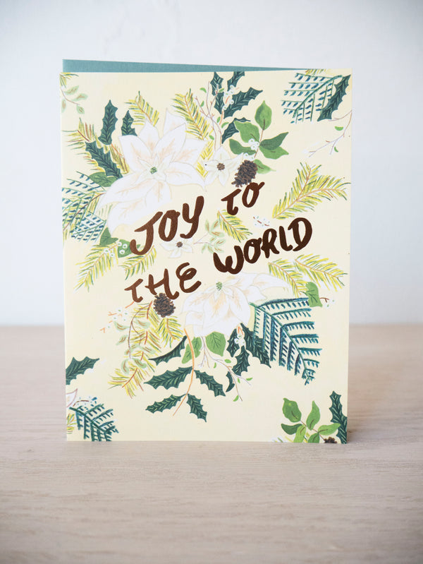 Joy to the World Flora Foil Card