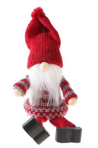 Tomte with Hanging Legs Ornament 8"