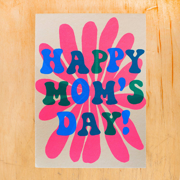 MOM'S DAY FLOWER GREETING CARD