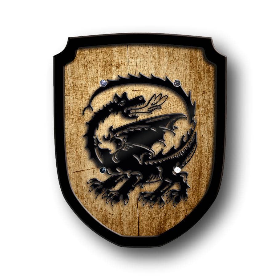 Wooden Play Knight's Shields : Dragon