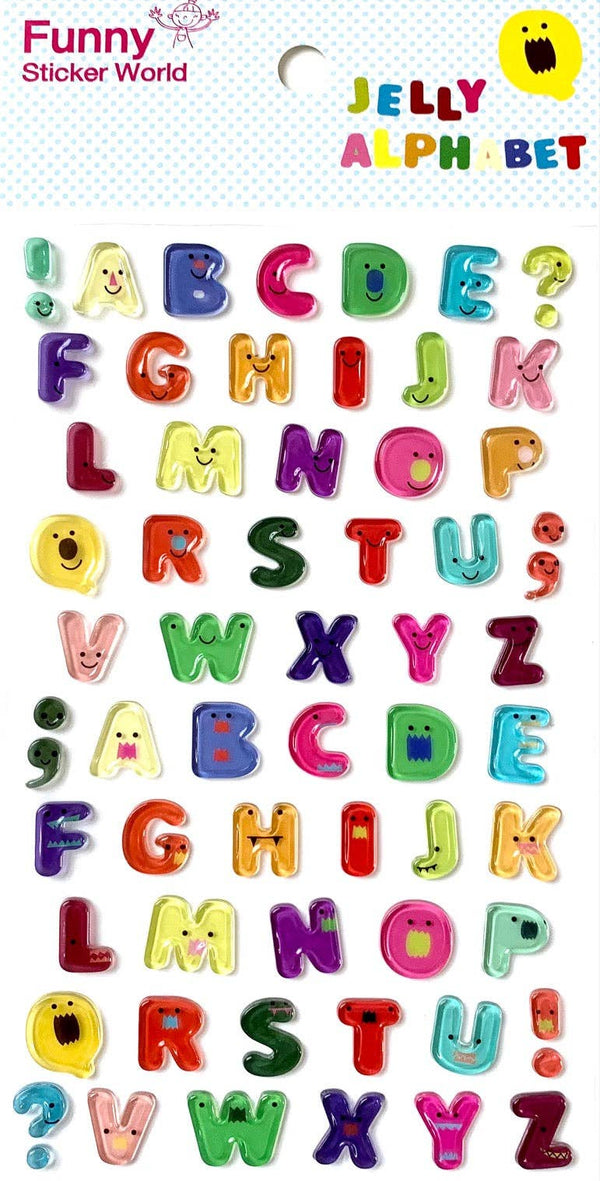 Jelly Alphabet Gel Stickers