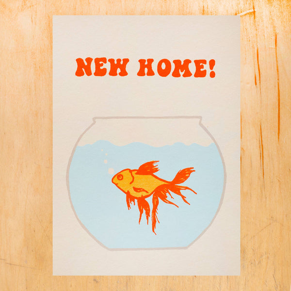 NEW HOME FISH GREETING CARD