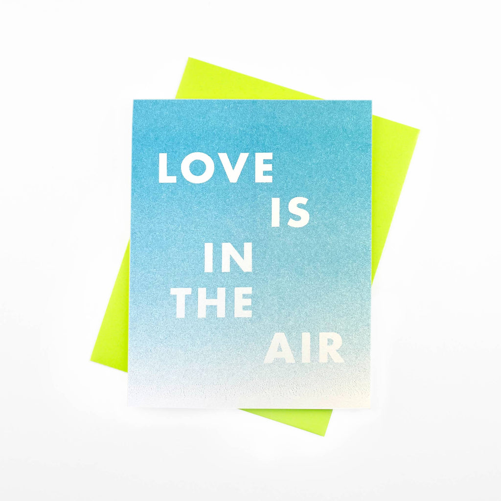 "Love is In the Air" Risograph Greeting Card
