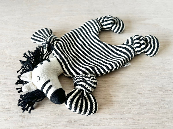 Cotton Knit Baby Comforter Cuddle Cloth - Zebra