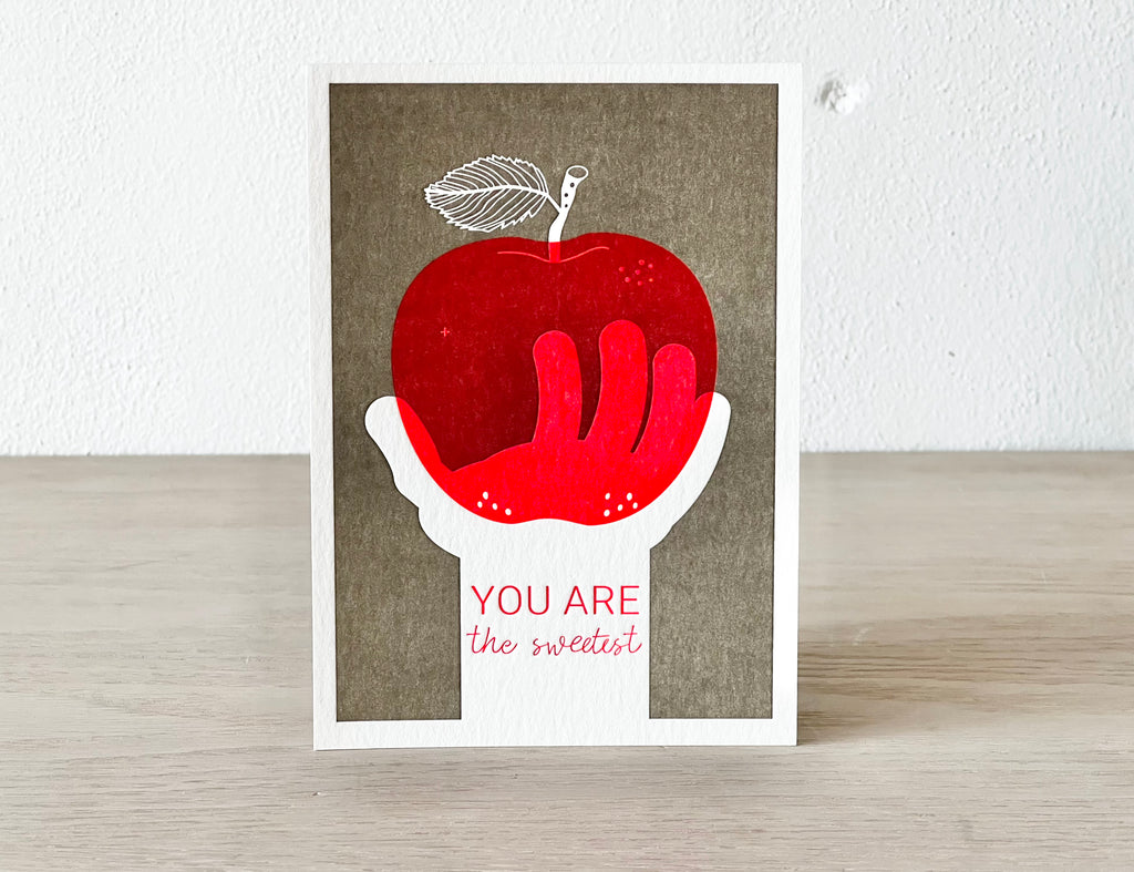 You are the Sweetest Letterpress Postcard