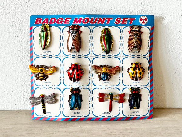 Set of 12 Bug Pin Badges