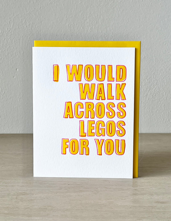 Walk Across Legos Greeting Card