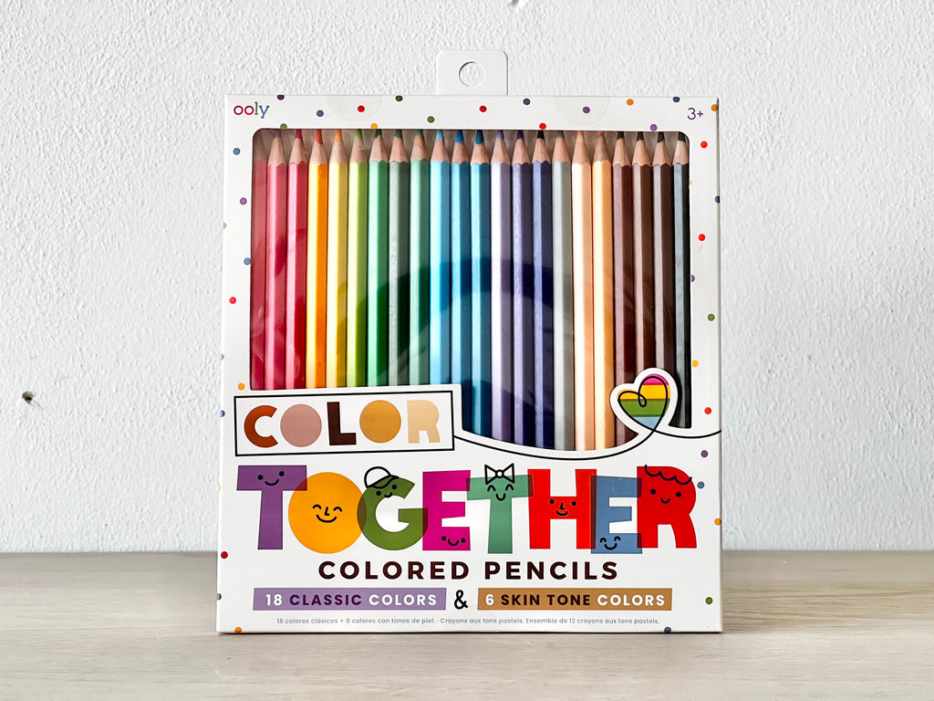 Ooly Color Together Classic & Skin Tone Colored Pencil, Set of 24